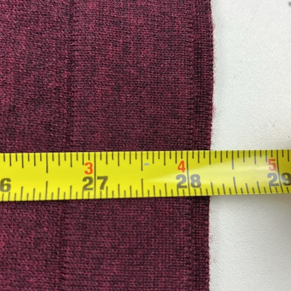 Joseph Abboud Men's Casual Burgundy ¼ Zip Mock Neck Sweater - Picture 6 of 9